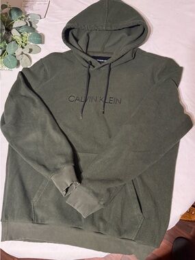 Calvin Klein Dark Olive Green Pullover Hoodie